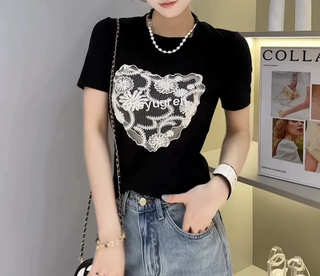 【JINJIN】2025夏季新款小众设计短袖上衣（1086）NO退NO换