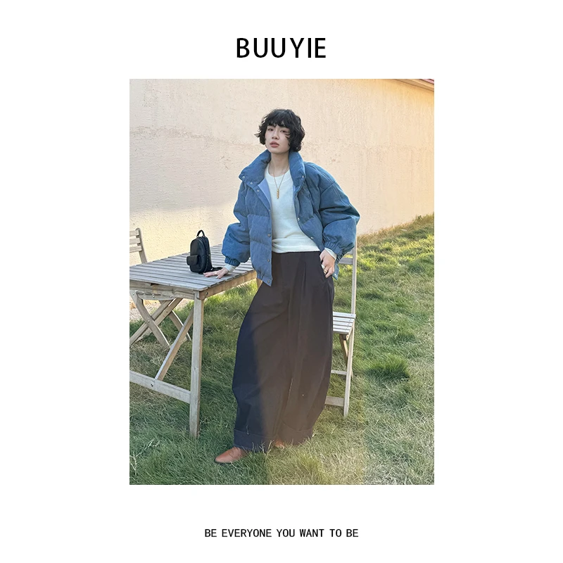 BUUYIE【卿澜】白鹅绒95绒子羽绒服棉外套保暖冬季新款251291