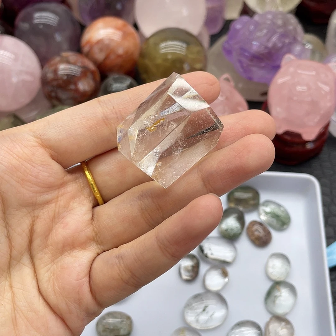 珠宝半成品水晶未镶嵌100白水晶随行