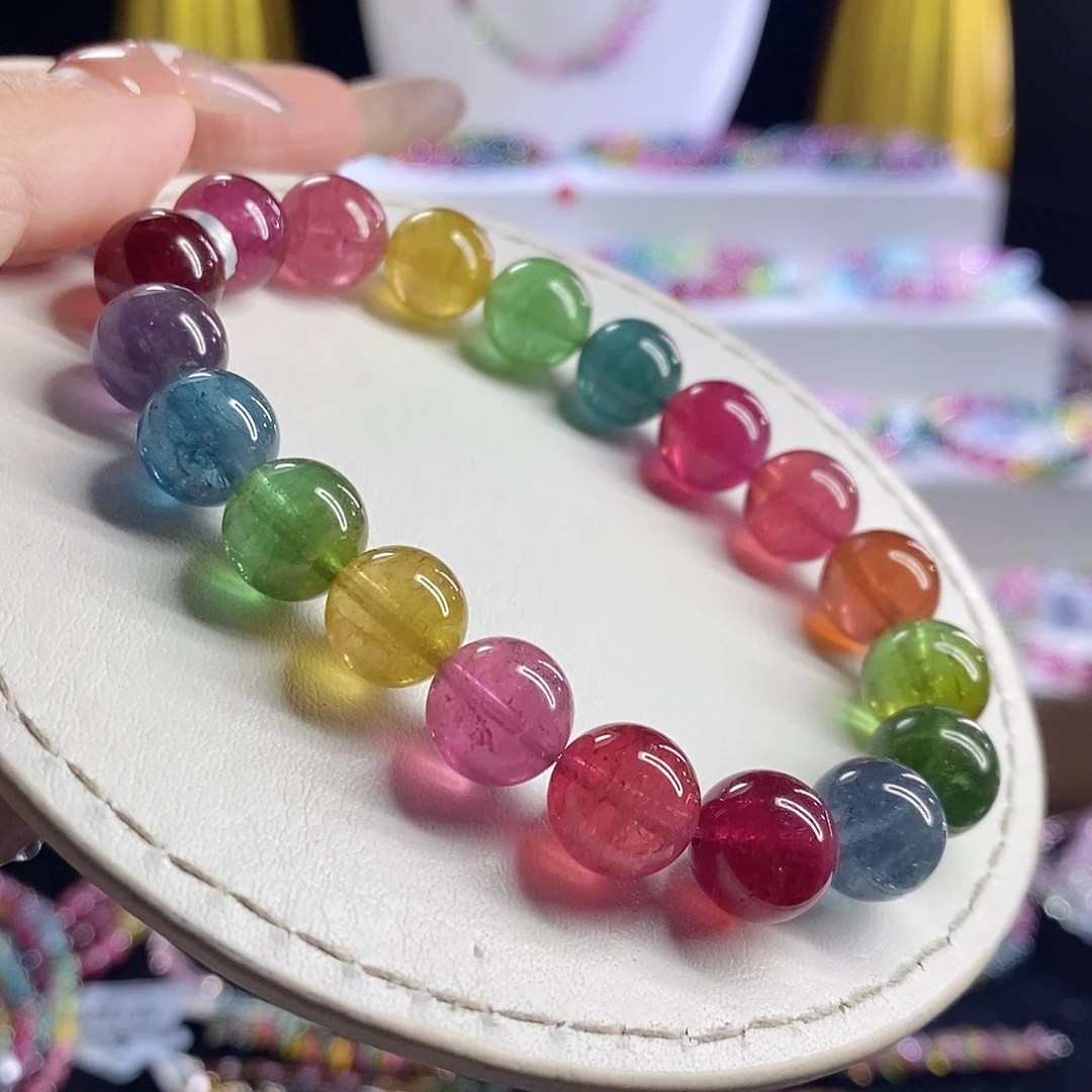 未镶嵌手链碧玺荧光色标