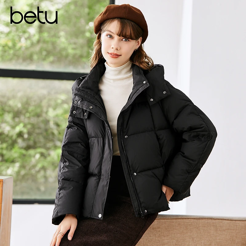 【粉丝专属】Betu/百图立体减龄短款羽绒服2211T02