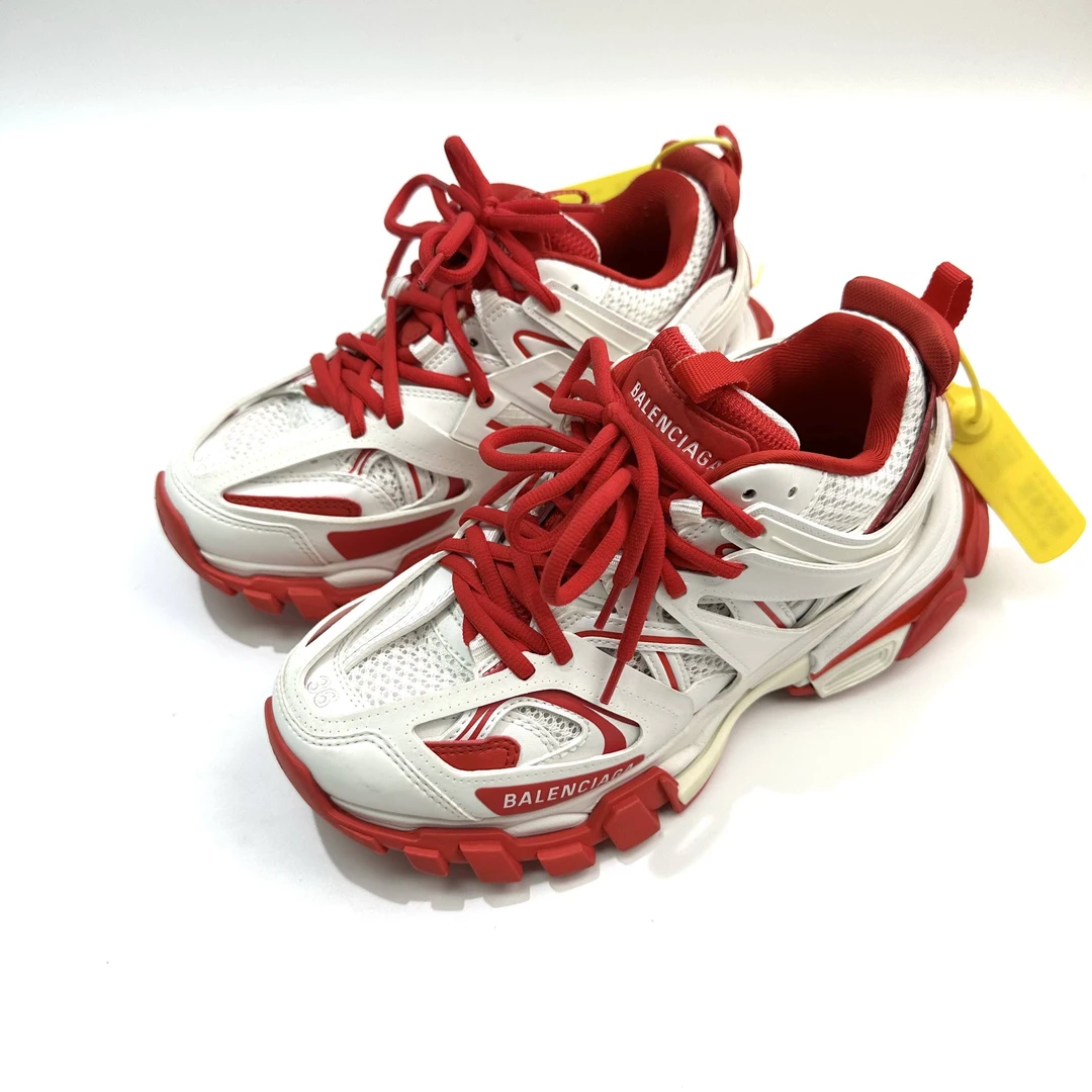99新 Balenciaga/巴黎世家 36码 白红色 Track1.0 老爹鞋bl1084