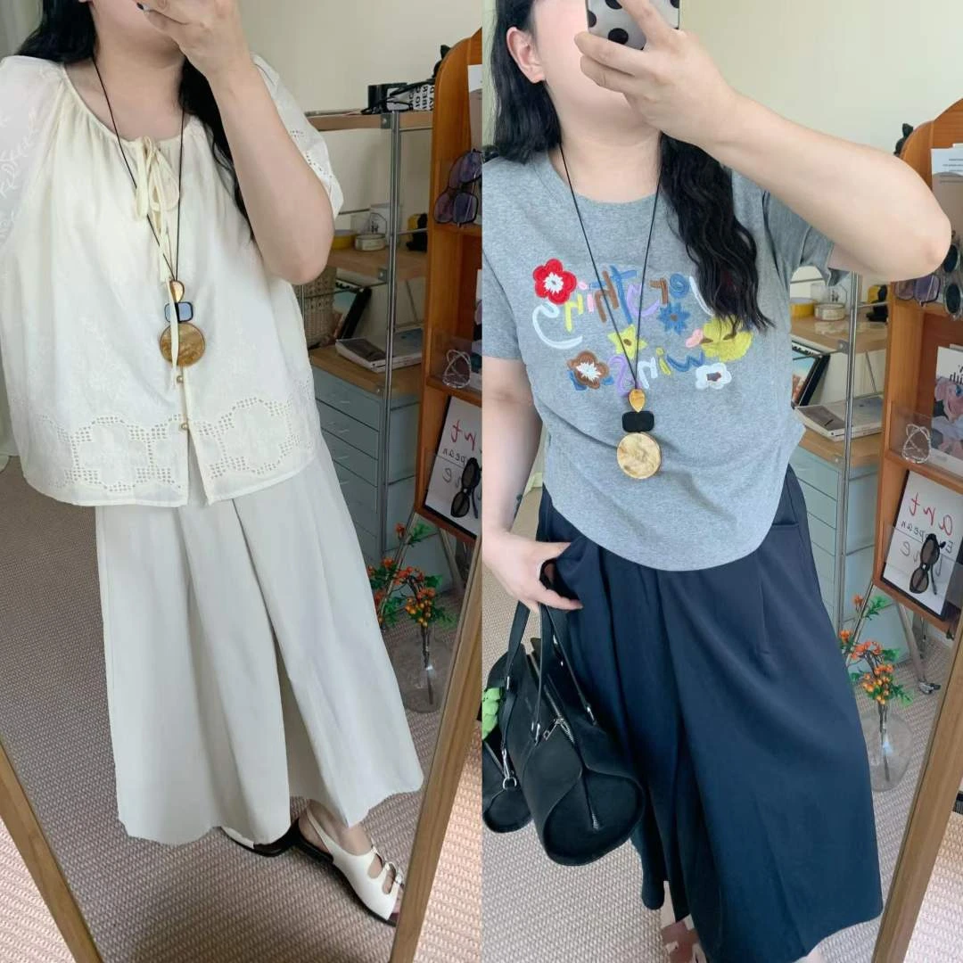 【鱼白专属】胖mm大码女时尚设计感百褶显高显瘦a字中长裙22136