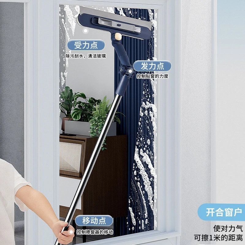 加长杆双擦玻璃刷高层窗外可旋转双面擦高楼窗户清洁保洁专用刷子