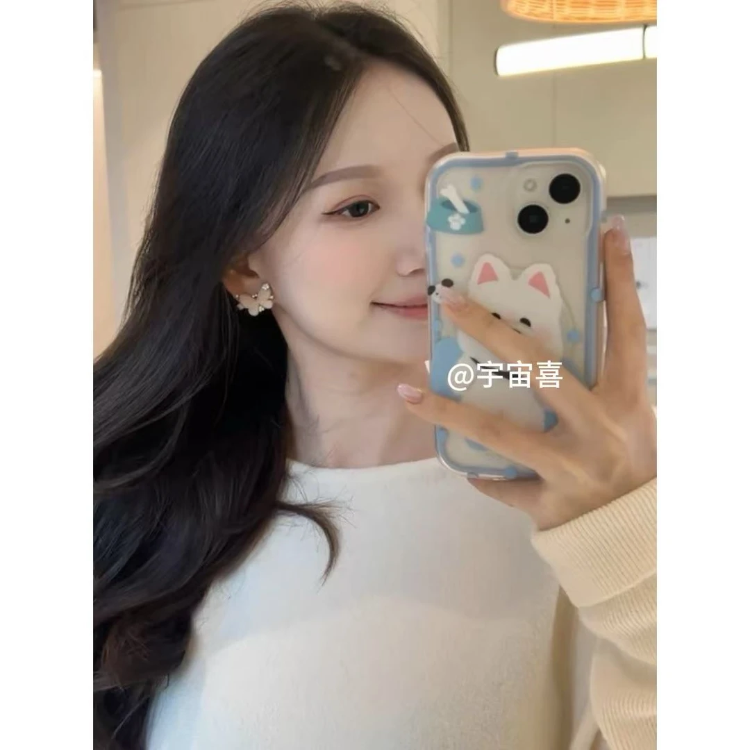 铜合金木质耳饰 U2-038【蝴蝶造型木头白锆金属耳钉】