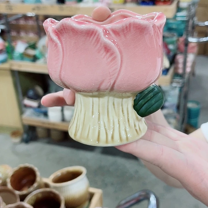 有孔，凑10元包邮陶瓷花盆发货！