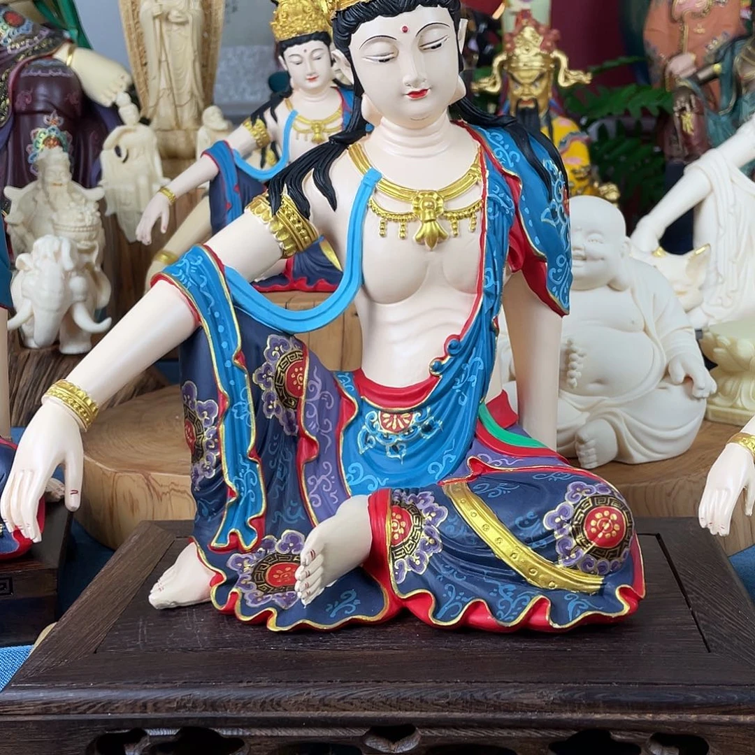 侯***瑞石材自在观音摆件30高端