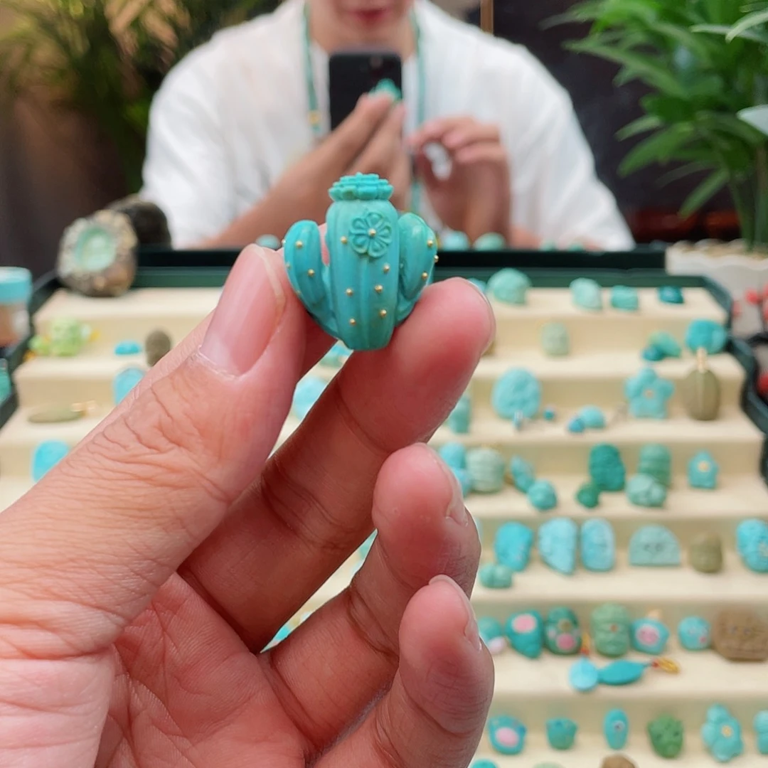 未镶嵌绿松石珠宝奇石团*子