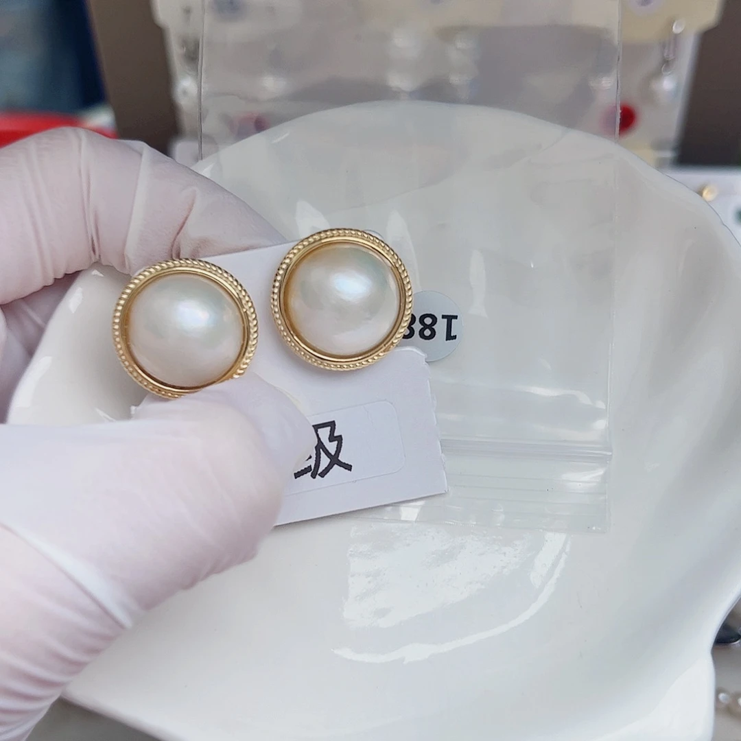 银S925镶嵌拼合珍珠（马贝珠）颈饰