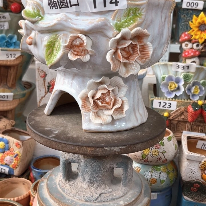 紫砂花盆粗陶材质多肉花盆