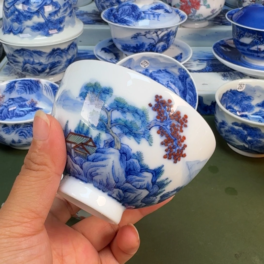 景德镇纯手绘茶具圆圆279