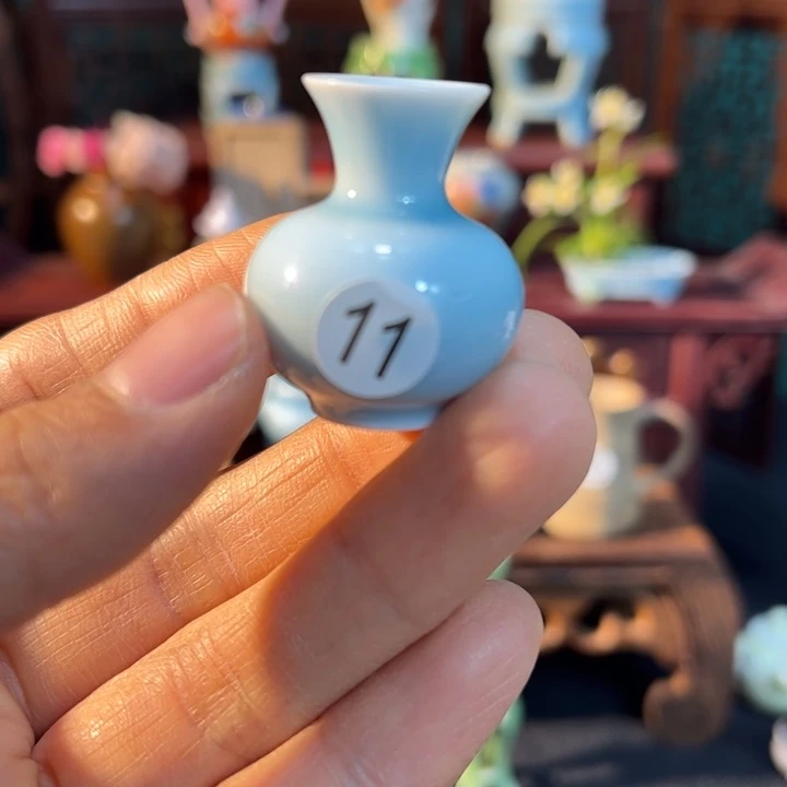 摆件微陶老王迷你花瓶