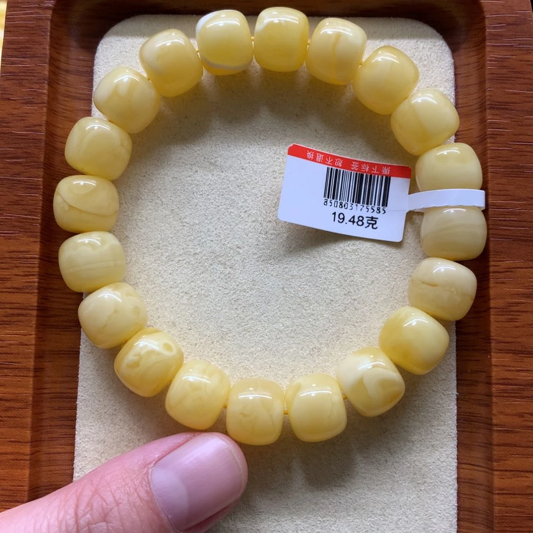 蜜蜡手链未镶嵌可*蜜蜡