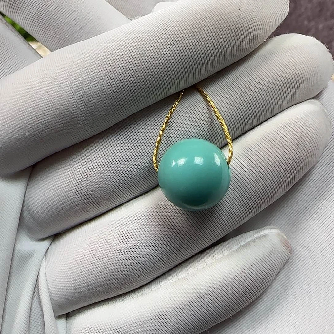 绿松石未镶嵌13mm➕单珠