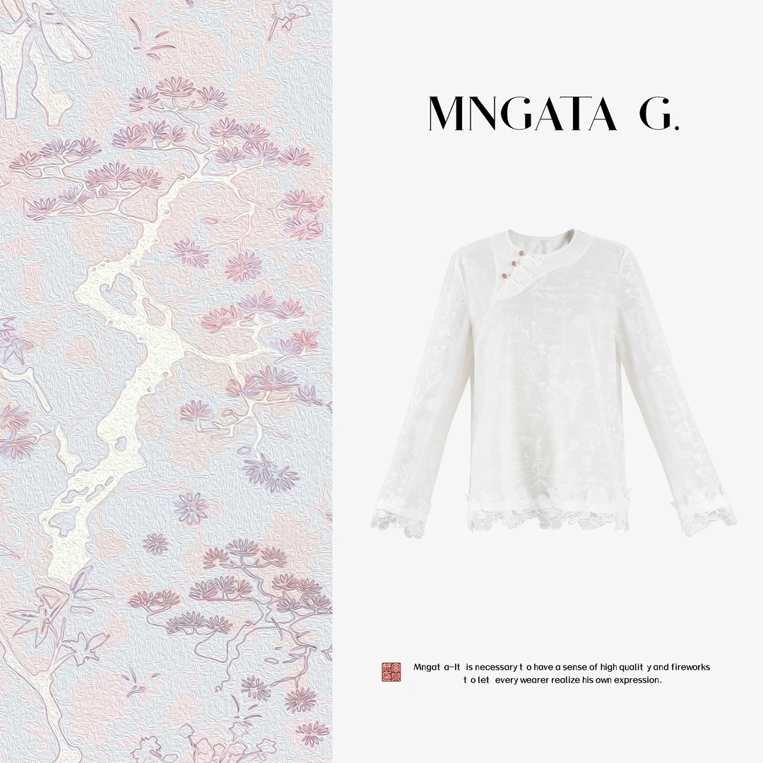 MNGATA G.宫小妍【月白风清】早秋新中式中国风休闲长袖上衣5052646