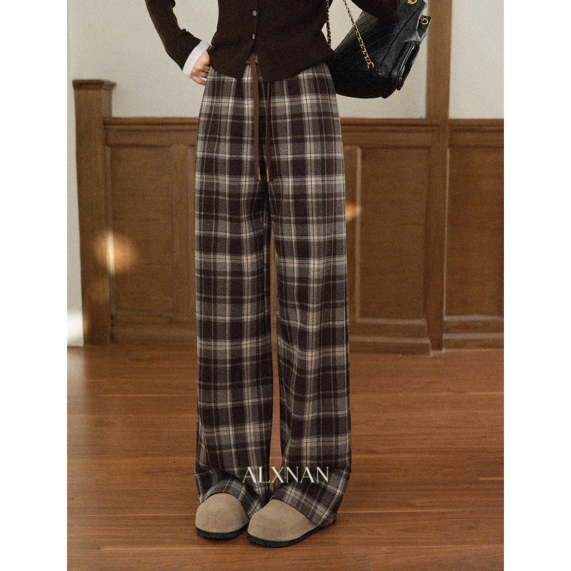 【品牌撤柜款ZB】高腰休闲裤女新款宽松慵懒直筒长裤L57803