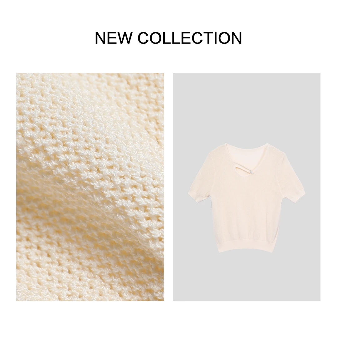 【龙哥专属】X3F28002 优雅短袖针织衫