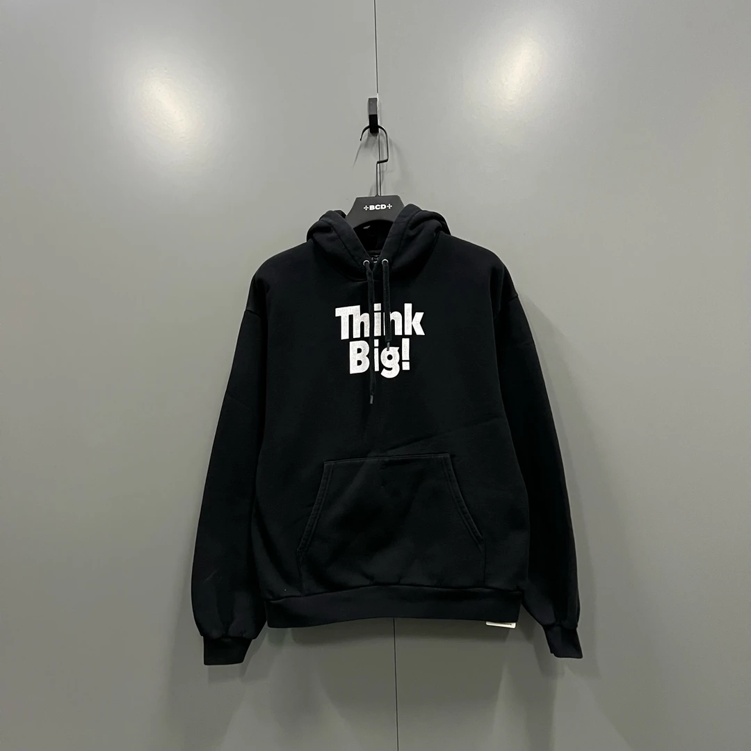 99新 Balenciaga/巴黎世家 h925 黑色数字印花帽衫 S码 008148