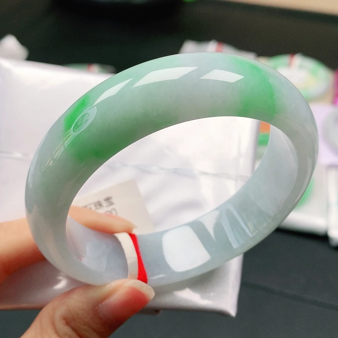 翡翠手镯未镶嵌天然翡翠手镯59