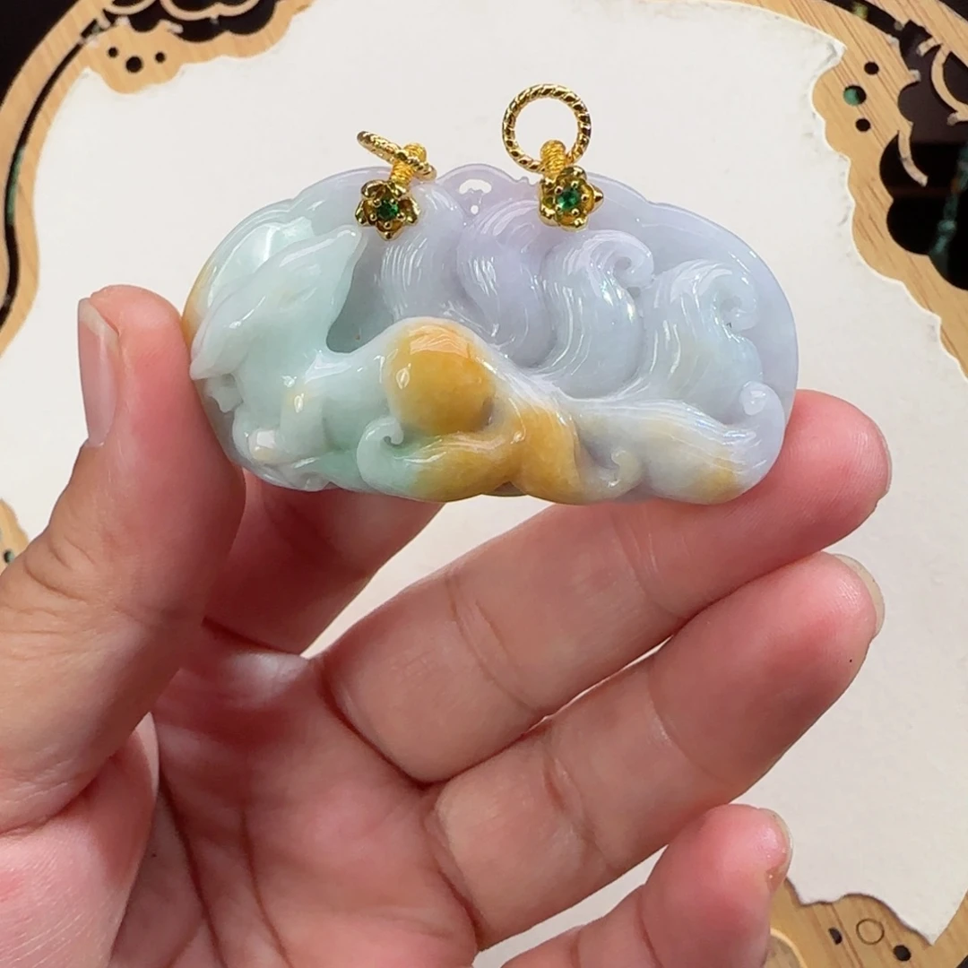 翡翠颈饰未镶嵌仿古