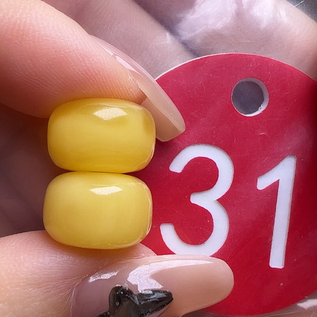 蜜蜡未镶嵌珠宝奇石微瑕12mm墩子