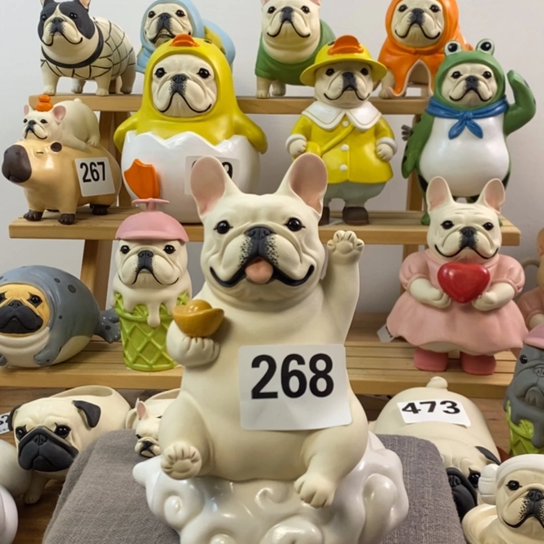 【闪购商品】268 奶油陶瓷元宝摆件