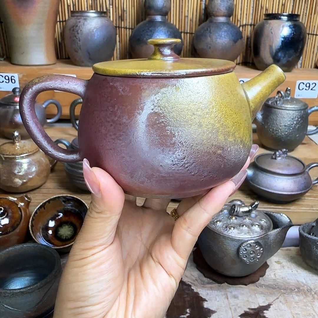壶建水紫陶柴烧壶微瑕