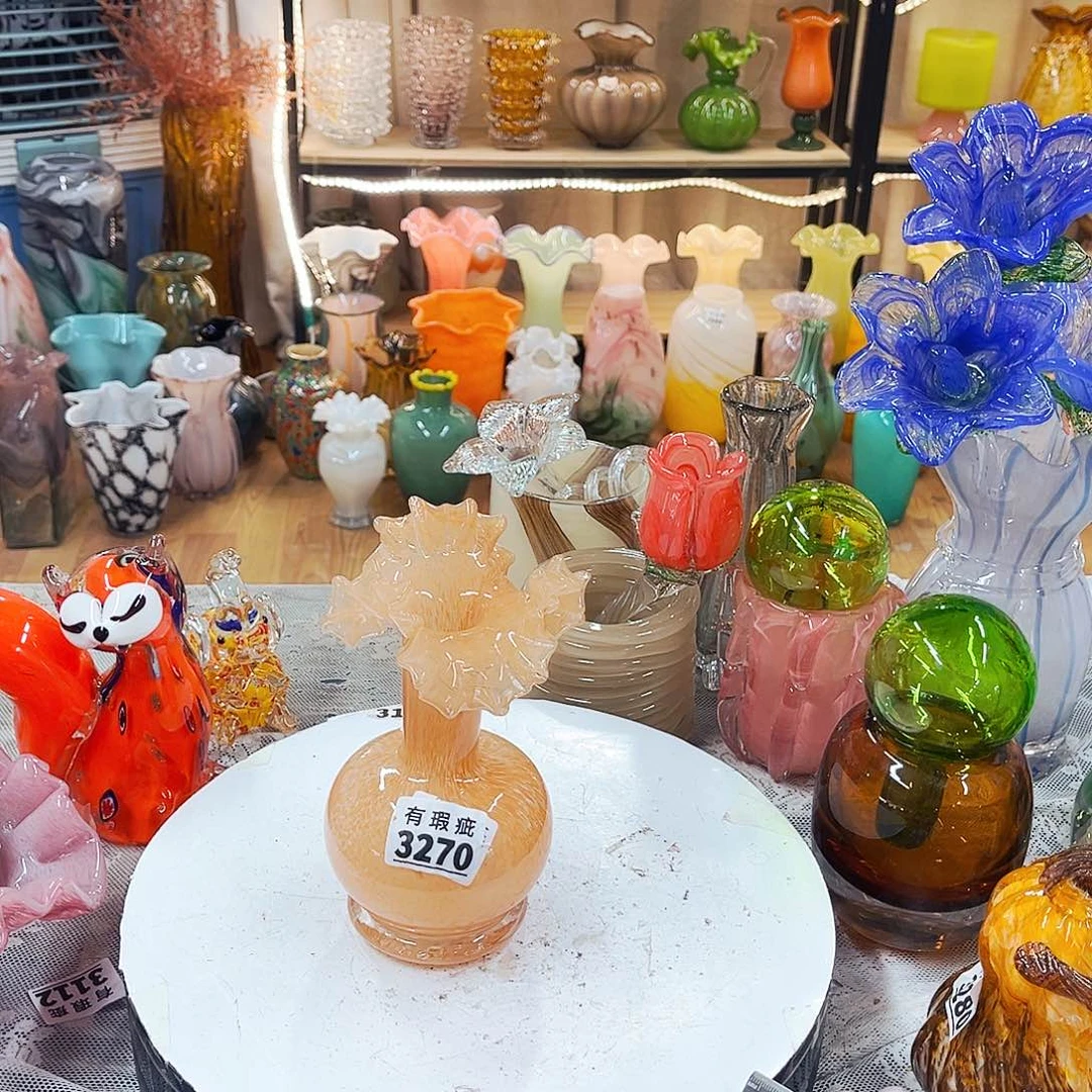 琉璃3207瑕瓶家悦花器和摆件