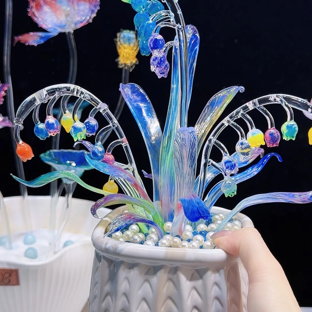 手工艺品琉璃炫彩铃兰