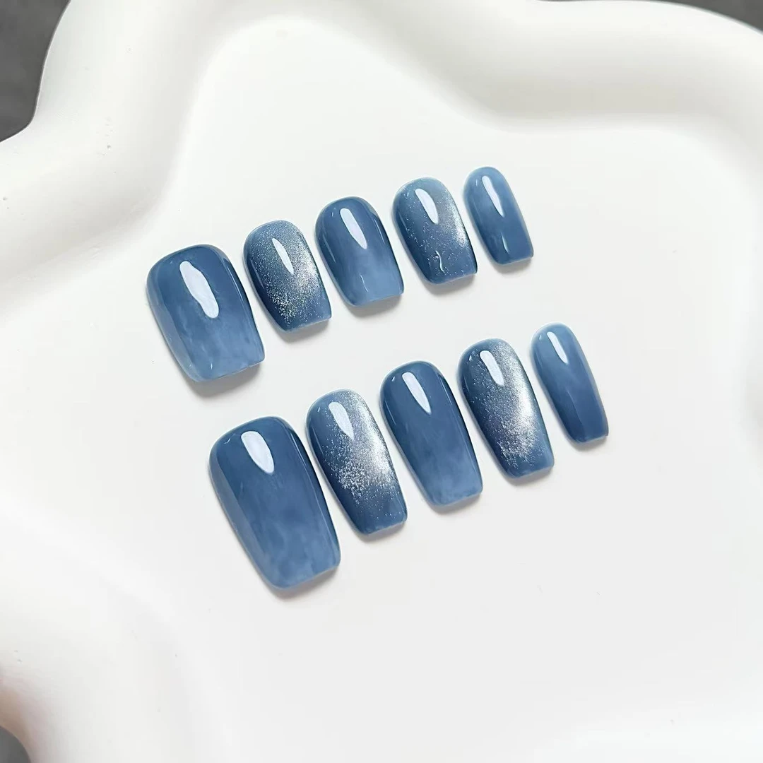 苍溟听潮 黛卡柔 预售 哇擦么 新甲型 此度 短椭圆手工穿戴甲10片