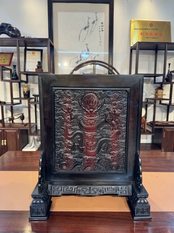 酸枝复刻款故宫三希堂五斗柜屏风(重约26斤)茶叶柜珠宝箱收纳箱