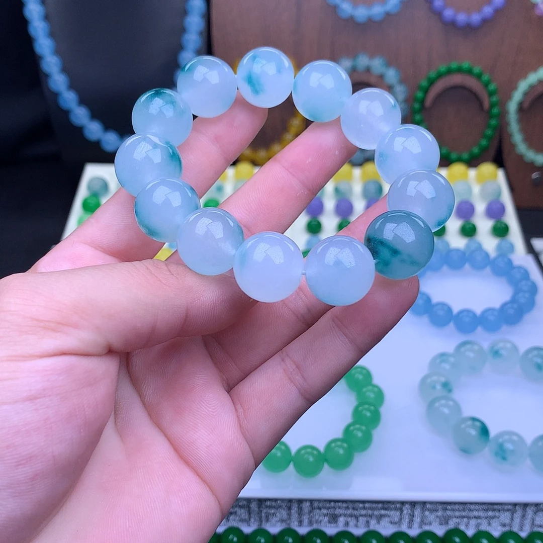 海***。翡翠散珠翡翠手串2