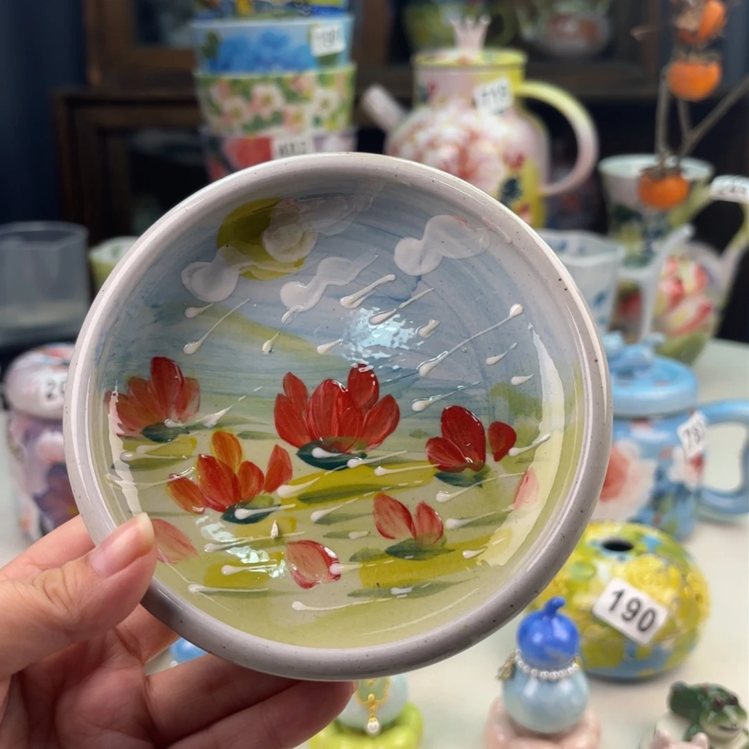 景德镇手绘高温釉下彩陶瓷茶具