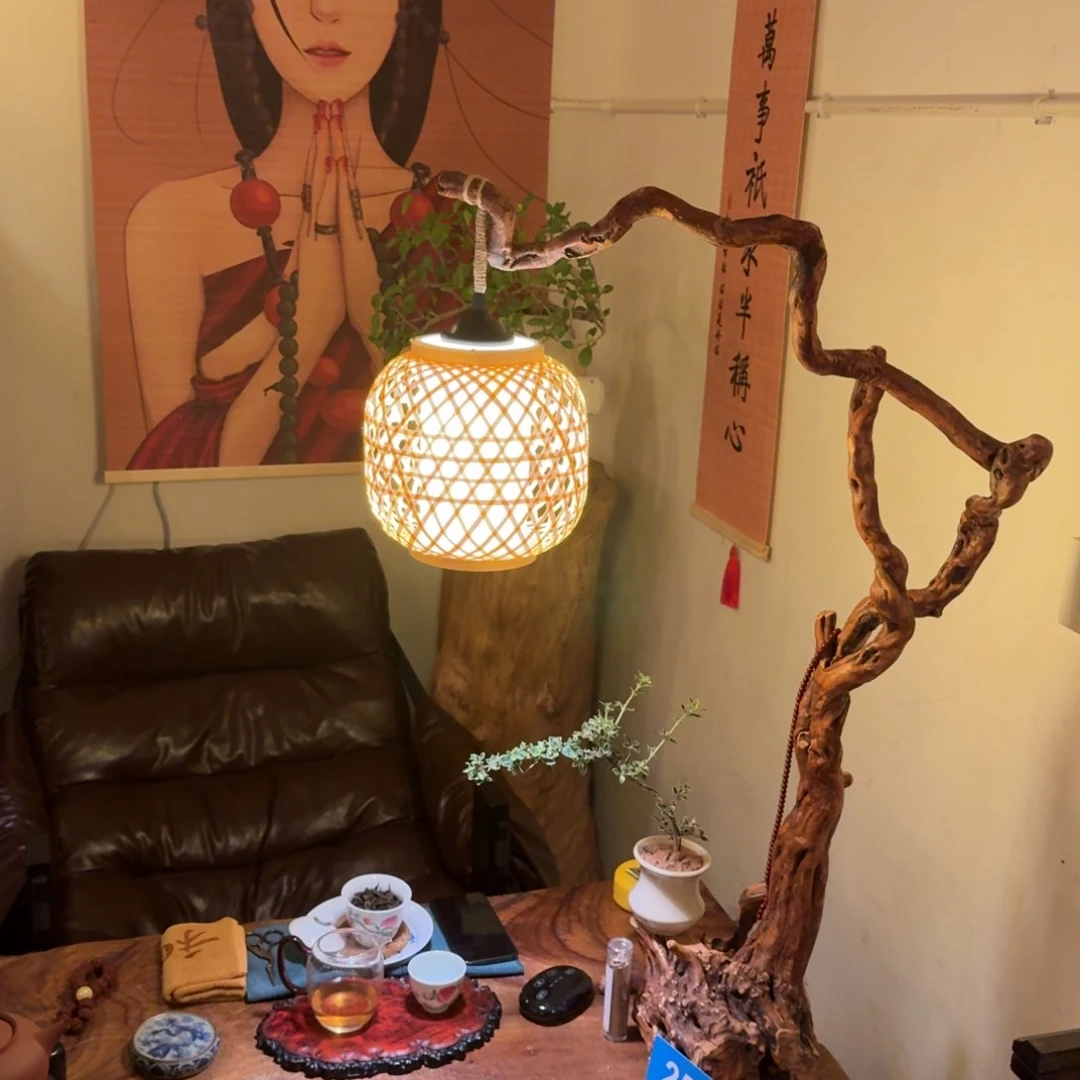 木杜鹃根自然根艺台灯孤品