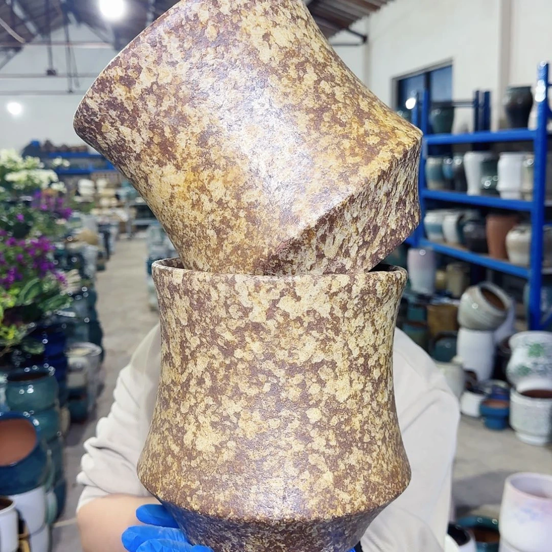 紫砂花盆高20口18