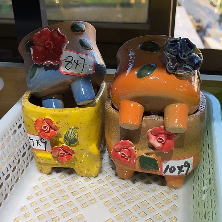 瑕疵粗陶花盆瑕疵