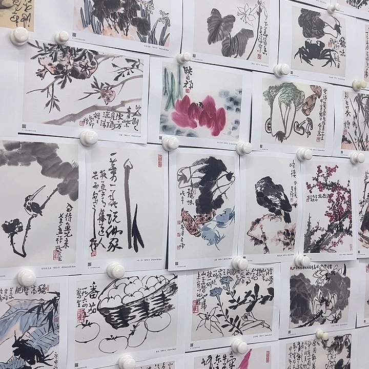 版画李苦禅作品画册册页一套