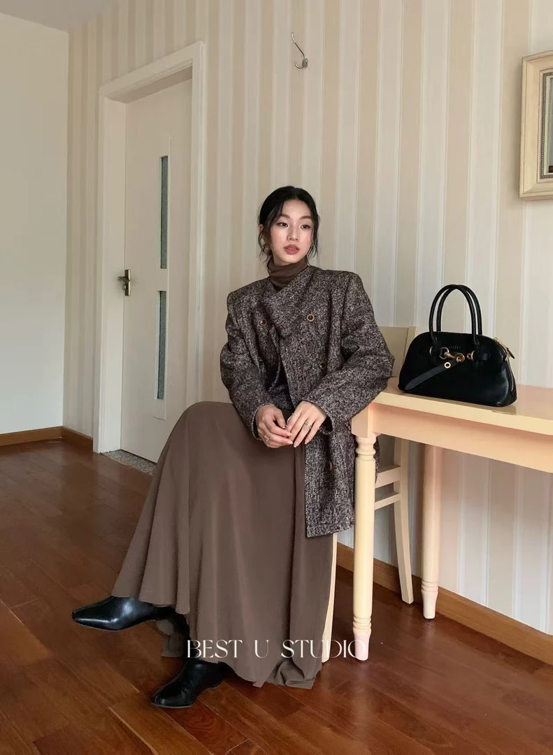 米古古 BU # 62299# 新 轻奢贵气小香显瘦外套（衣长71）