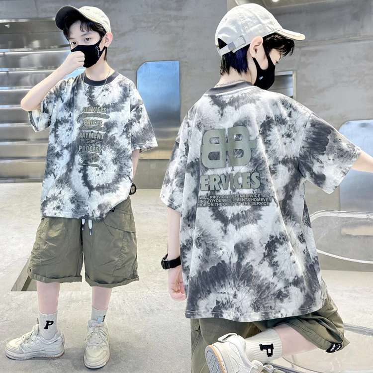 夏装帅气薄款儿童T恤上衣衣服夏季新款男童t恤2025潮款欧若风爆款