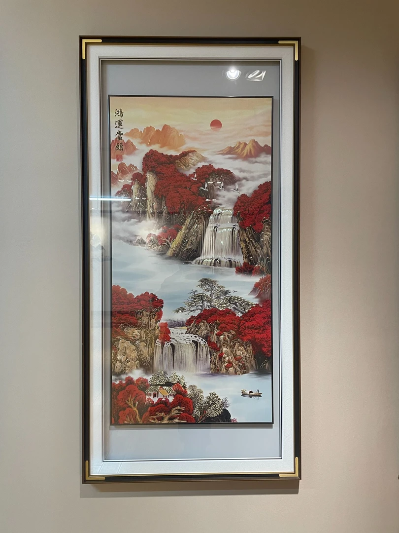 铜鑫铜亿《鸿运当头》手工铜板雕刻 玄关 茶室 餐厅 书房挂画