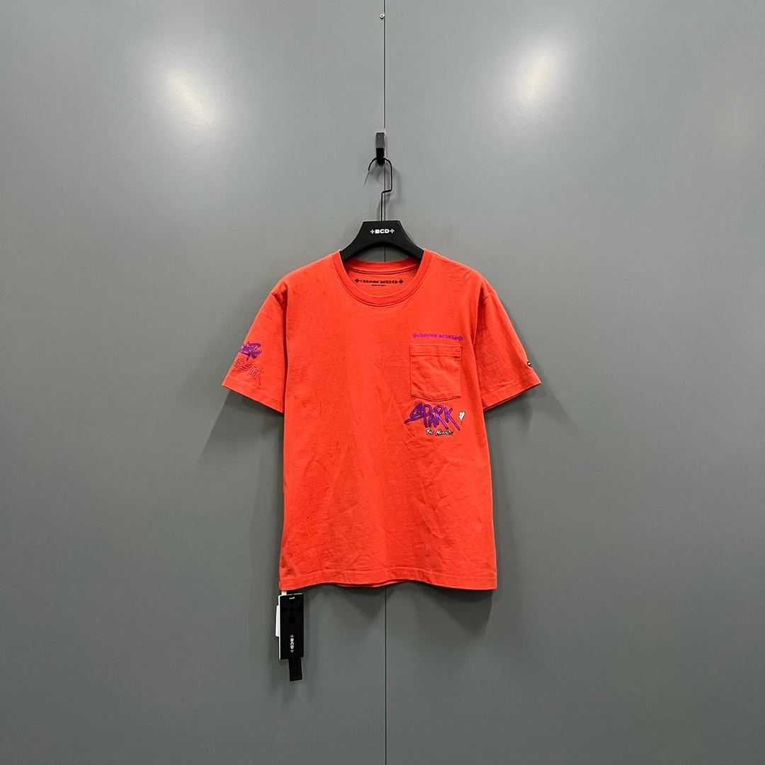 99新 Chrome Hearts/克罗心 ab106 017373 字母涂鸦爱心短袖 L码