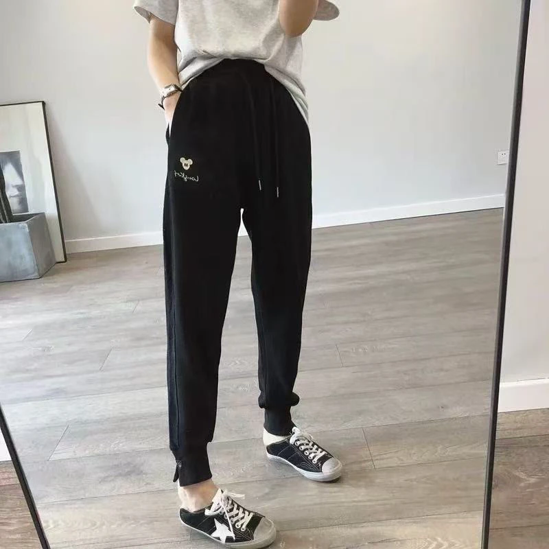 百搭宽松显瘦束脚抽绳卫裤女