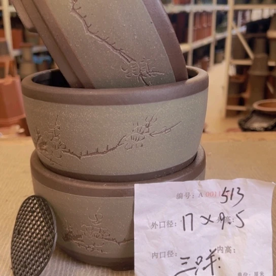 紫砂花盆紫紫砂盆