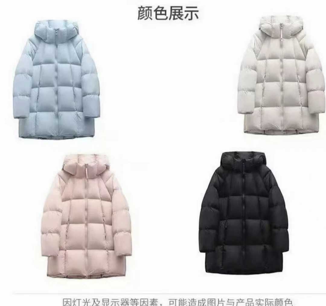 贝贝泡芙超轻云朵连帽中长款棉衣棉服外套