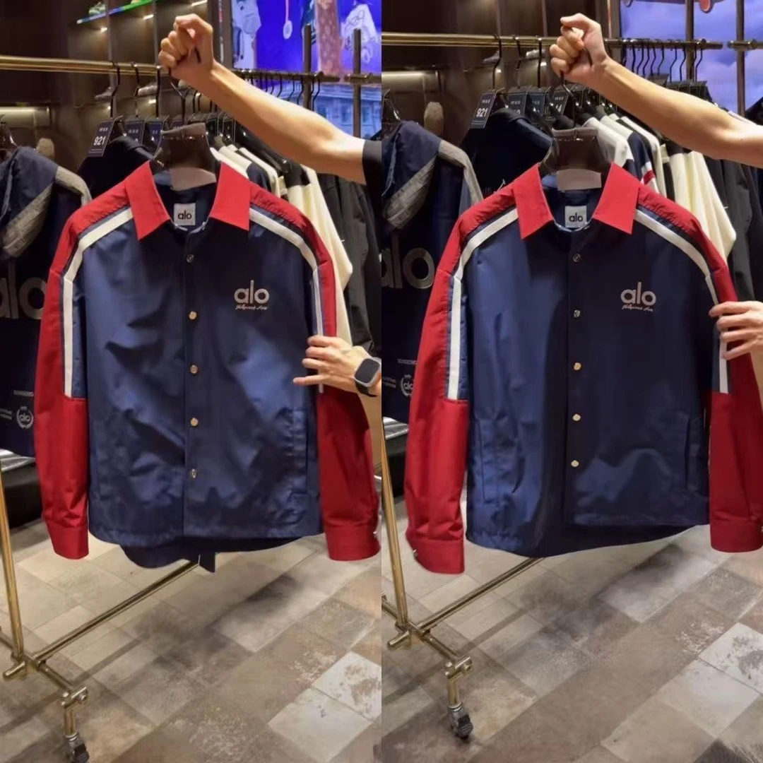 秋季新款潮牌夹克男士时尚撞色户外休闲百搭外套宽松刺绣翻领上衣