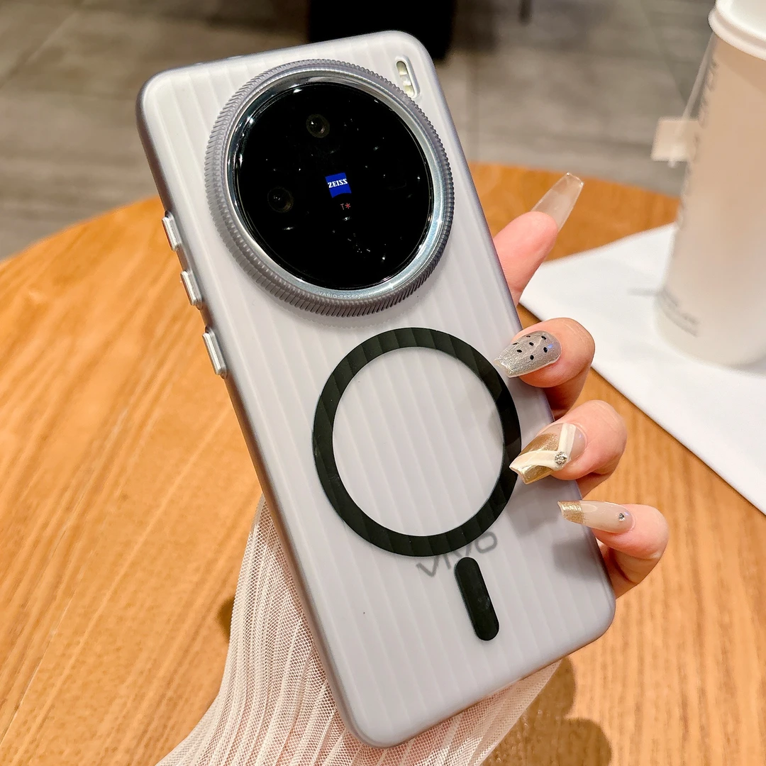 适用vivox200s手机壳vivox200ultra透明磁吸vivox100spro超薄瓦楞