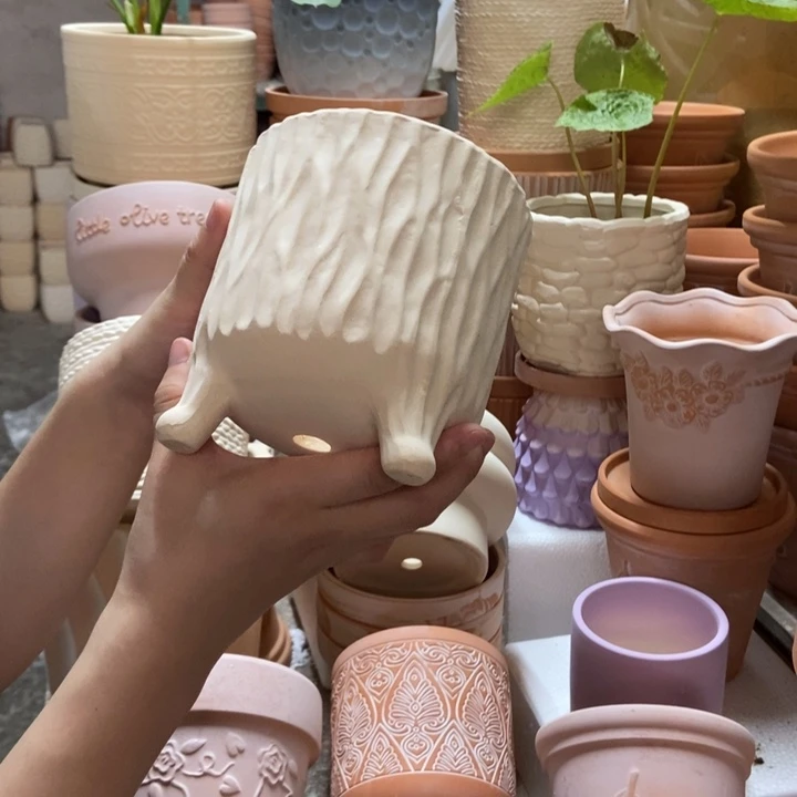 13×14三脚树纹盆1个