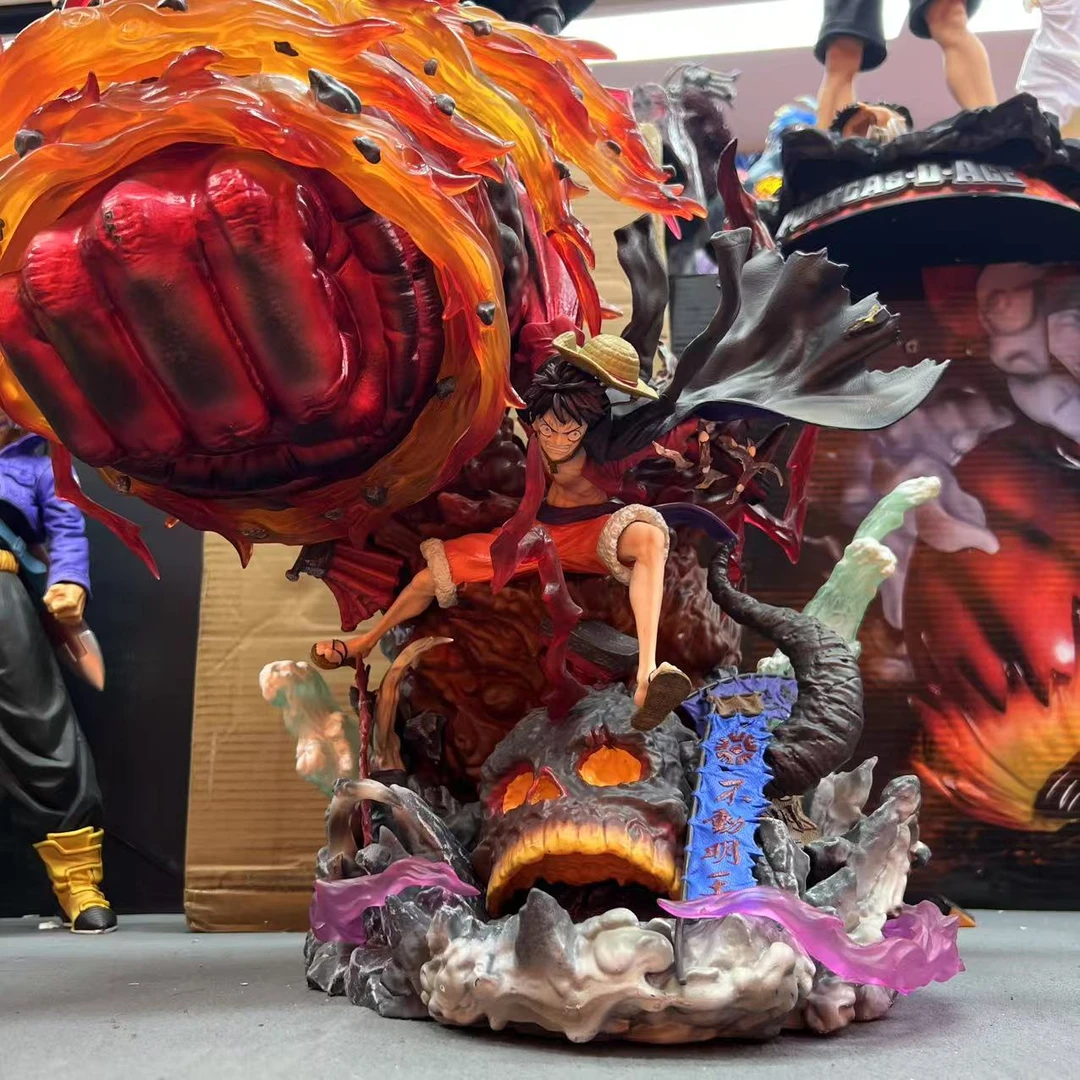 现货 海贼王 业火路飞 手办摆件 高约30cm