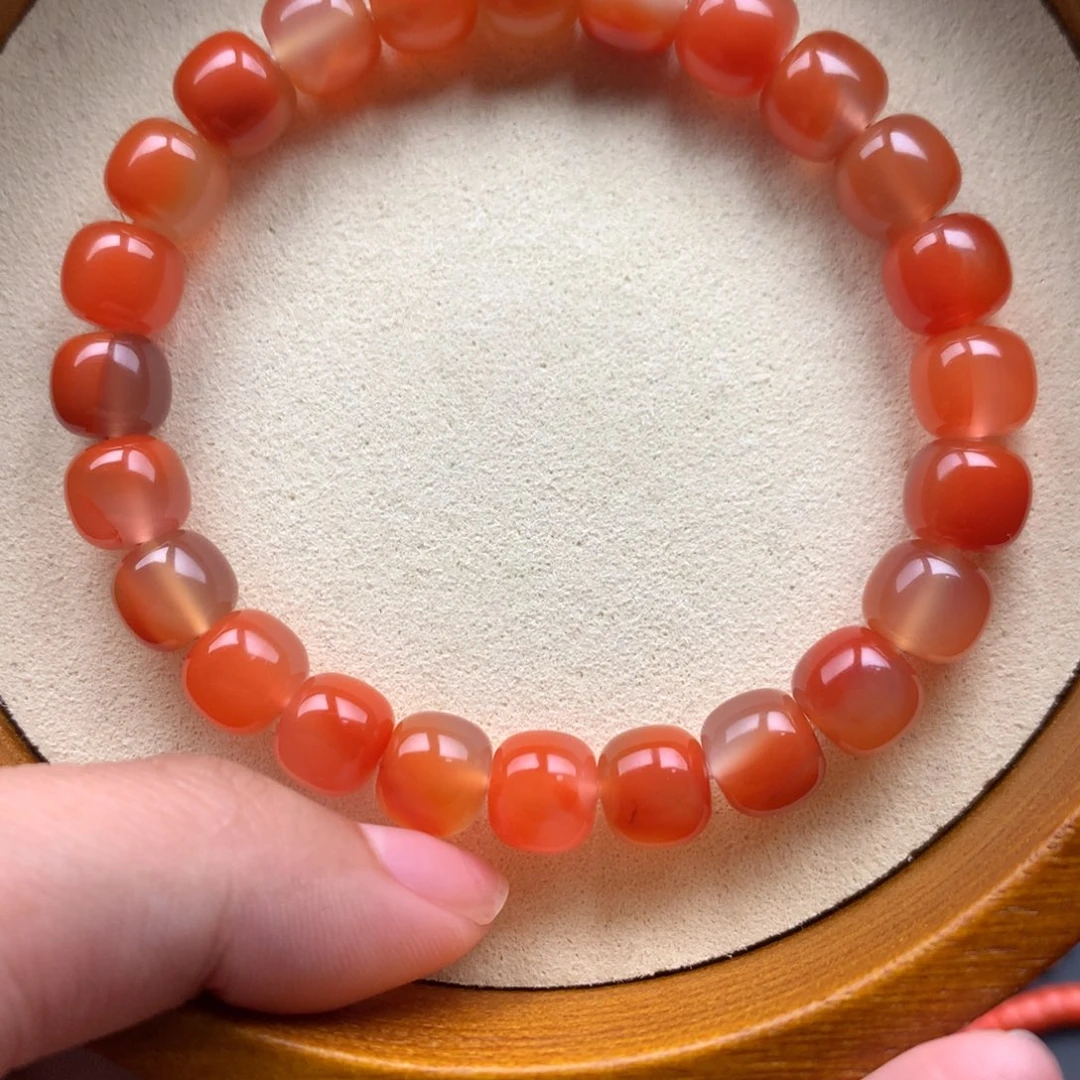 南红玛瑙未镶嵌保山天然原矿南红8mm+老型干掌冰飘