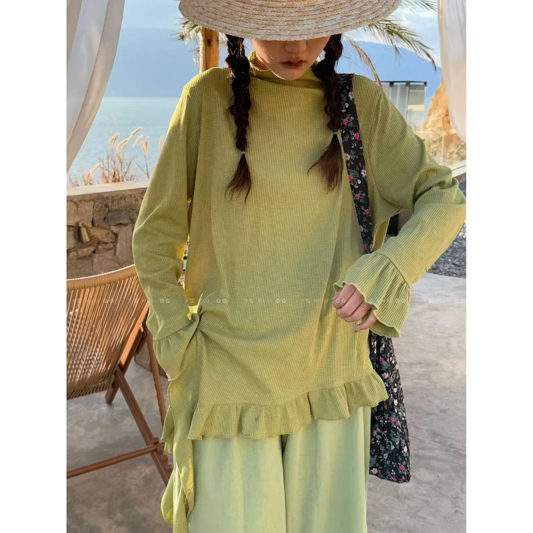 叨叨推荐款#MX#9908#不规则流苏打底上衣  XX